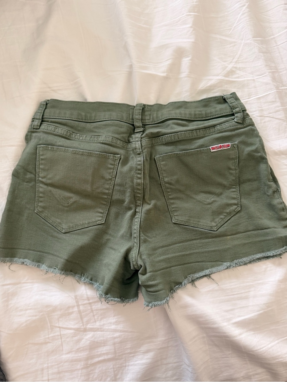 Hudson Jeans Olive Green Cutoff Denim Shorts - Picture 3 of 3